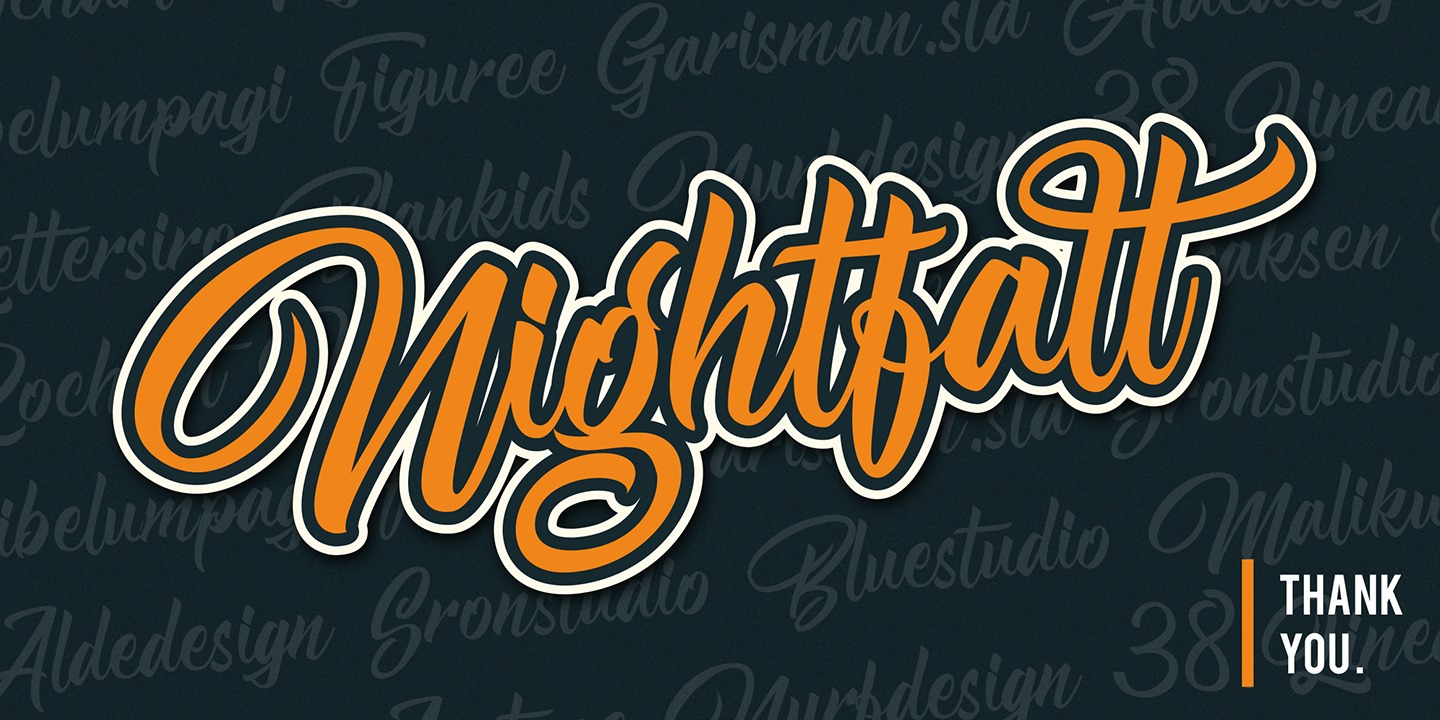 Example font Nightfall Script #2